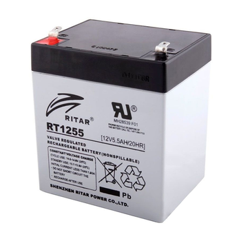 Акумуляторна батарея AGM RITAR RT1255, Gray Case, 12V 5.5Ah ( 90 х 70 х 101 (107) ) Q10 Зображення