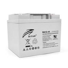 Акумуляторна батарея AGM RITAR RA12-45, Gray Case, 12V 45.0Ah (198 x 166 x169) Q2 Зображення