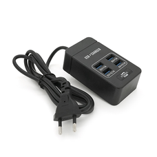Мережевий фільтр ТВ-Т05, 4 USB, 1.5 м, перетин 3х0,5мм, 2.1А, Black, Box Зображення