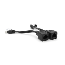 POE інжектор пасивний (пара) 802.3at (30Вт) з портами Ethernet 10/100Mbps, black, OEM Q50 Зображення
