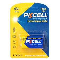 Батарейка сольова PKCELL 9V/6LR61, крона, 1 штука у блістері ціна за блістер, Q10 Изображение