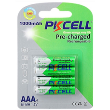 Акумулятор PKCELL 1.2V AAA 1000mAh NiMH Already Charged, 4 штуки у блістері ціна за блістер, Q12 Зображення
