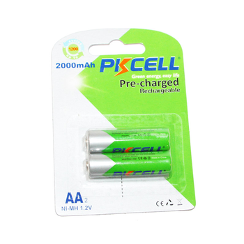 Акумулятор PKCELL 1.2V AA 2000mAh NiMH Already Charged, 2 штуки у блістері ціна за блістер, Q25 Зображення