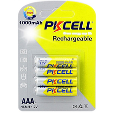 Акумулятор PKCELL 1.2V AAA 1000mAh NiMH Rechargeable Battery, 4 штуки у блістері ціна за блістер, Q12 Зображення