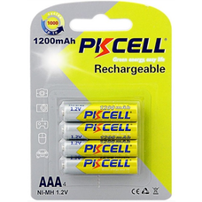 Акумулятор PKCELL 1.2V AAA 1200mAh NiMH Rechargeable Battery, 4 штуки в блістері ціна за блістер, Q12 Зображення