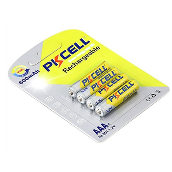 Акумулятор PKCELL 1.2V AAA 600mAh NiMH Rechargeable Battery, 4 штуки в блістері ціна за блістер, Q12 Зображення