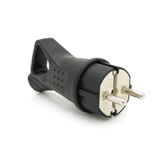 Вилка каучукова з заземленням, 16A 250V 602227, Black Зображення