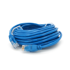Патч-корд литий RITAR, UTP, RJ45, Cat.5e, 10m, синій, Cu (мідь) Изображение