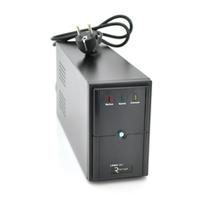 ДБЖ Ritar E-RTM650 (390W) ELF-L, LED, AVR, 2st, 2xSCHUKO socket, 1x12V7Ah, metal Case Q4 (370*130*210) 4,8 кг (310*85*140) Зображення