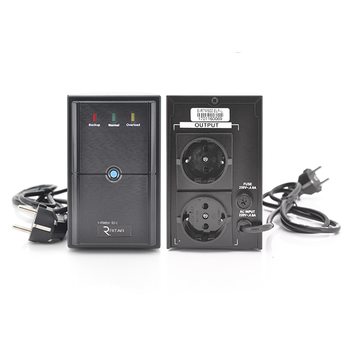 ДБЖ Ritar E-RTM850 (510W) ELF-L, LED, AVR, 2st, 2xSCHUKO socket, 1x12V9Ah, metal Case  Q4 (370*130*210)  5,8кг (310*85*140) Зображення
