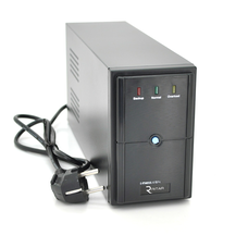 ДБЖ Ritar E-RTM650L-U (390W) ELF-L, LED, AVR, 2st, USB, 2xSCHUKO socket, 1x12V7Ah, metal Case Q4 (370*130*210) 4,8 кг (310*85*140) Зображення