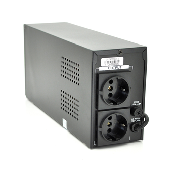 ДБЖ Ritar E-RTM500 (300W) ELF-D, LCD, AVR, 2st, 2xSCHUKO socket, 1x12V7Ah, metal Case. Q4 (370*130*210) 4.8 кг (310*85*140) Зображення
