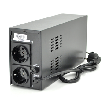 ДБЖ Ritar E-RTM600 (360W) ELF-D, LCD, AVR, 2st, 2xSCHUKO socket, 1x12V7Ah, metal Case. Q4 (370*130*210) 4.8 кг (310*85*140) Зображення