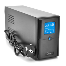 ДБЖ Ritar E-RTM1200 (720W) ELF-D, LCD, AVR, 3st, 3xSCHUKO socket, 2x12V7Ah, metal Case. Q2 (405*195*285)  10.2 кг (340*120*190) Зображення