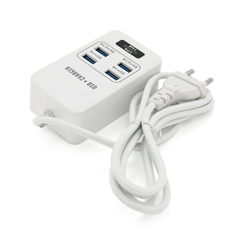 Мережевий фільтр ТВ-Т05, 4 USB, 1.5 м, перетин 3х0,5мм, 2.1А, White, Box Зображення