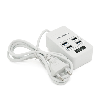 Мережевий фільтр ТВ-Т05, 4 USB, 1.5 м, перетин 3х0,5мм, 2.1А, White, Box Зображення