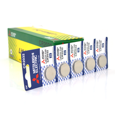 Батарейка літієва MITSUBISHI CR2032 5pcs/card, 100pcs/inner box, 5000pcs/ctn Зображення