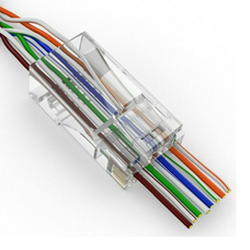 Конектор Merlion RJ-45 8P8C UTP Cat-5 (50 шт/уп.) для наскрізного підключення Изображение