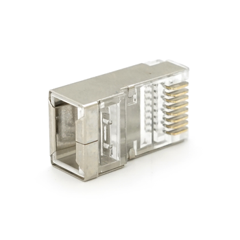 Конектор Merlion RJ-45 8P8C FTP Cat-6 (50 шт/уп.) екранований, подвійний (позолочені) Изображение