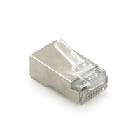 Конектор Merlion RJ-45 8P8C FTP Cat-6 (50 шт/уп.) екранований, подвійний (позолочені) Изображение