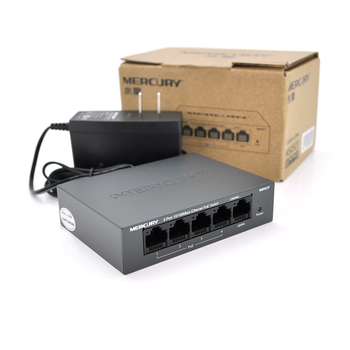 Комутатор POE Mercury MS05CP 53,5V з 4 портами POE + 1 порт UP-Link 100Мбит, БП в комплекті 0,54 кг (82 * 79 * 26) Изображение