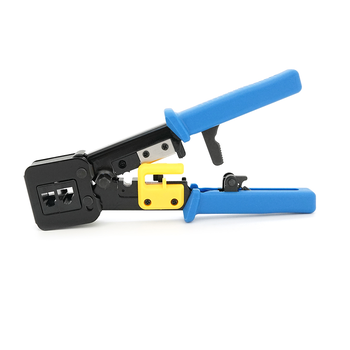 Інструмент HY-376Z з храповиком для обтискача RJ-45 (8P8C) та RJ-12/11 (6P6C),  6P / 8P + обрізка наскрізних конекторів Зображення