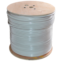Кабель коаксіальний з живленням RITAR W305-RG59 + 2x0.5mm, 0,81 мм.CU, 64x0.12m CCA жовтий екран, 75 Ом, FPE, оболонка 6,91мм білий PVC, котушка 305м Q1 Зображення