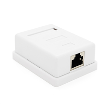 Розетка RITAR FTP 8P8C RJ45 1 порт Cat-6,  накладна біла Q500 Изображение