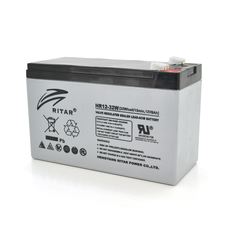 Акумуляторна батарея AGM RITAR HR1232W, Gray Case, 12V 8.0Ah ( 151 х 65 х 94 (100 ) 2.20kg Q10 Зображення
