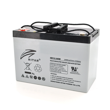 Акумуляторна батарея AGM RITAR HR12340W, Gray Case, 12V 90.0Ah ( 307 х 169 х 210 (215 ) 29.00kg Q1/48 Зображення
