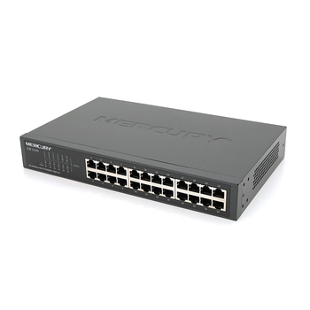Комутатор Mercury S124D, 24 порти Ethernet 10/100 Мбіт / сек, BOX Q6 Зображення