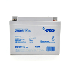 Акумуляторна батарея MERLION AGM GP12260M6 12 V 26 Ah (125 х 165 х175  )  Q1 Зображення