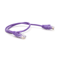 Патч-корд литий RITAR, UTP, RJ45, Cat.5e, 0,5m, фіолетовий, Cu (мідь) Изображение