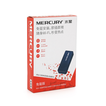 Бездротовий мережевий адаптер Wi-Fi-USB MERCURY mini MW300UM, 802.11bgn, 300MB, 2.4 GHz, WIN7 / XP / Vista / 2K / MAC / LINUX, BOX Q300 Зображення