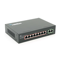 POE комутатор Merlion 8 POE 10/100 + 2 RJ45 10/100 + вбудований блок живлення 52V 1.8A Зображення