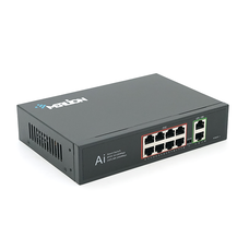 POE комутатор Merlion 8 POE 10/100 + 2 RJ45 10/100/1000 + вбудований блок живлення 52V 2.3A Зображення