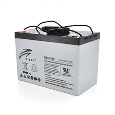 Акумуляторна батарея AGM RITAR RA12-100S, Gray Case, 12V 100.0Ah ( 307 x 169 x 215 ) Q1 Зображення