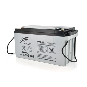 Акумуляторна батарея AGM RITAR RA12-65, Gray Case, 12V 65.0Ah (350 x 167 x 182) Зображення