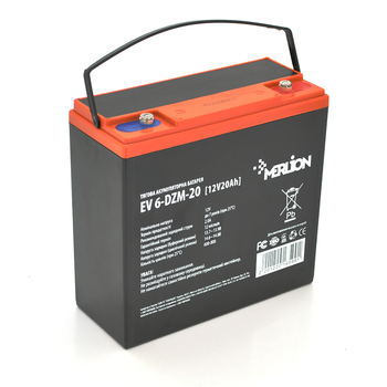 Тягова акумуляторна батарея Merlion EV 6-DZM-20, 12V 20Ah M5 (181*77*170), Q3 Зображення