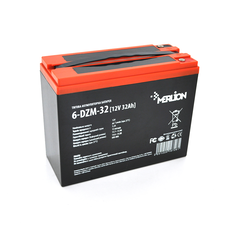 Тягова акумуляторна батарея AGM MERLION 6-DZM-32, 12V 32Ah M5 (218x95x175мм), 9,5 кг. Q2 Изображение