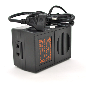 Перетворювач напруги трансформаторний 450W Input 220 V/Output 110V + універсальна розетка Зображення