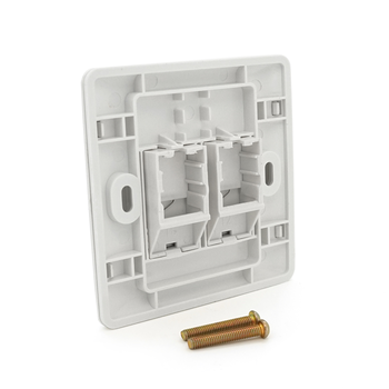 Рамка 86х86 під 2 модулі Keystone Jack RJ-45 кат.5E UTP, 2-port Q100 Зображення
