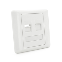 Рамка 86х86 під 2 модулі Keystone Jack RJ-45 кат.5E UTP, 2-port Q100 Зображення