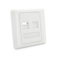 Рамка 86х86 під 2 модулі Keystone Jack RJ-45 кат.5E UTP, 2-port Q100 Изображение