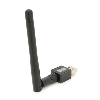 Бездротовий мережевий адаптер з антеною 10см 2DBI Wi-Fi-USB Merlion LV-UW02-2DB, 802.11bgn, 300MB, 2.4 GHz, WIN7/XP/Vista/2K/MAC/LINUX Изображение