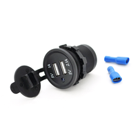АЗУ KWG-Р15-S, 12-24V, 2x USB, 5V, Black, Box Зображення