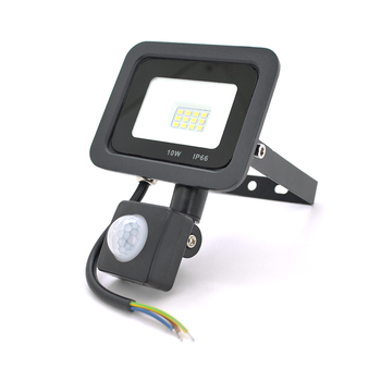 Прожектор LED з датчиком руху Ritar ZB-PGGY-10W, 10W, SMD2835, IP65, 800Lm, 6500K (100%), Ra>70, 104*91.5*40mm, Black Изображение