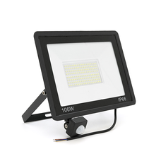 Прожектор LED з датчиком руху Ritar ZB-PGGY-100W, 100W, SMD2835, IP65, 8000Lm, 6500K (100%), Ra>70, 271*200*40mm, Black Изображение