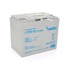 Тягова акумуляторна батарея AGM MERLION 6-DZM-80, 12V 80Ah ( 265 x 168 x 215) Q1 Изображение