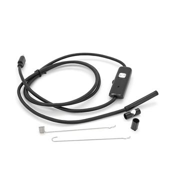Універсальний ендоскоп 2в1 (USB/MicroUSB) для смартфона/ПК, камера 5.5мм, м'який кабель 1м, з LED-підсвічуванням, IP67 Зображення